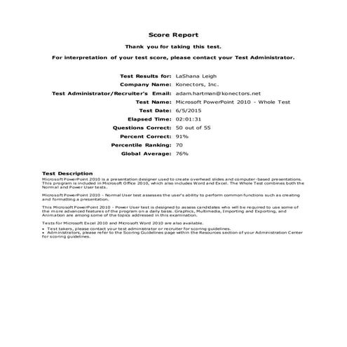 Skills Assessment | PDF