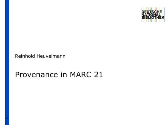 Provenance in MARC 21