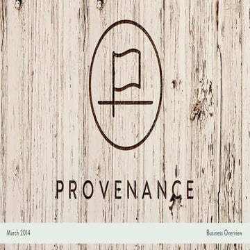 Provenance overview march_2014