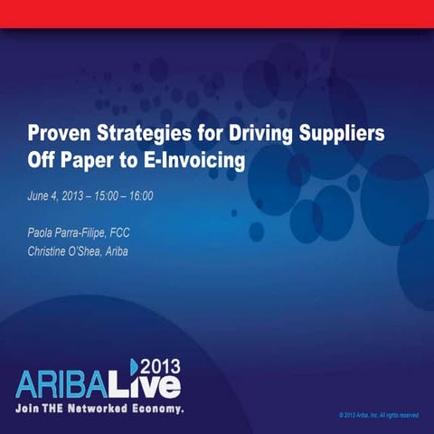 Proven Strategies for Driving Suppliers Off Paper to eInvoicing