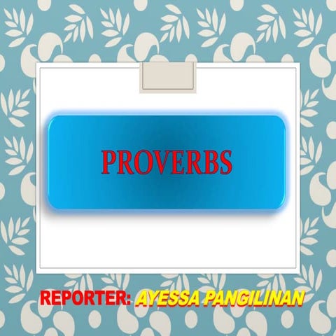 Proverbs
