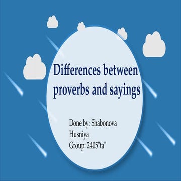 PROVERBS | PPTX