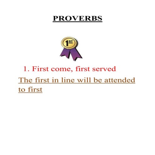 Proverbs and meanings | PPTX