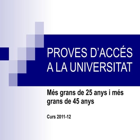 Proves d’accés a la universitat 11-12