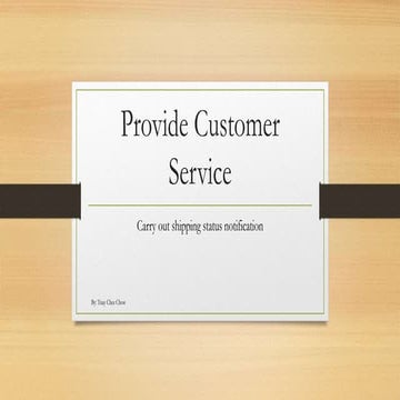 How to provide customer services