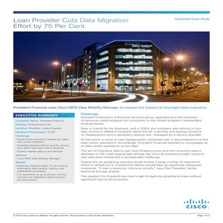 Provident Financial-Cisco