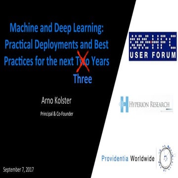 Machine & Deep Learning: Practical Deployments and Best Practices for the Nex...