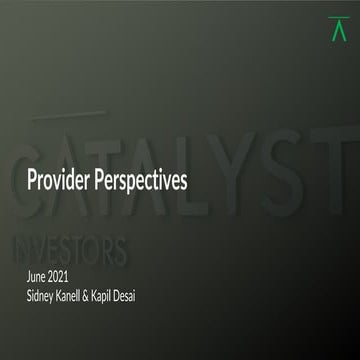 Provider Perspectives Research