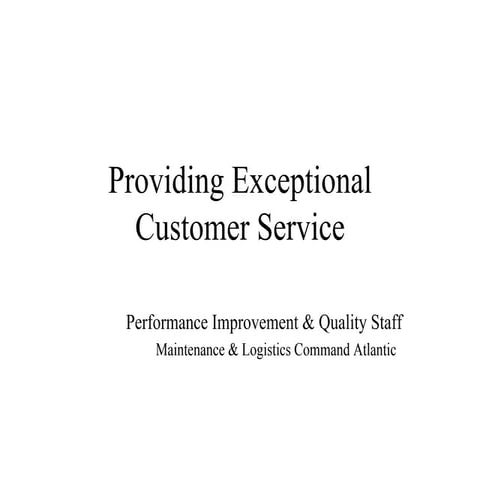 Providing Exceptional Customer Service