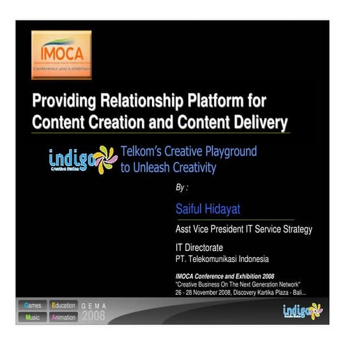 Providing Relationship Platform For Content Creation And Delivery By Saiful H...
