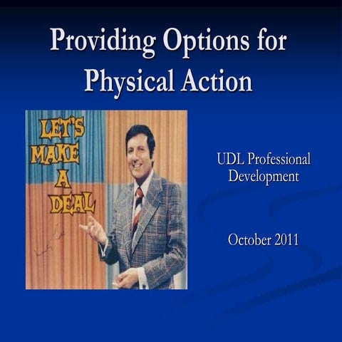 UDL - Providing Options For Physical Action