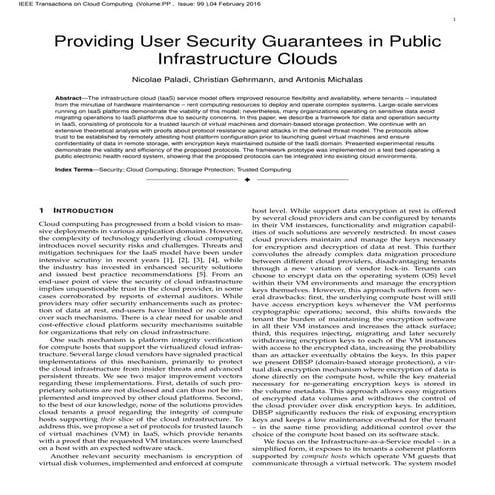Providing user security guarantees