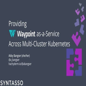Providing  				  as-a-Service Across Multi-Cluster Kubernetes