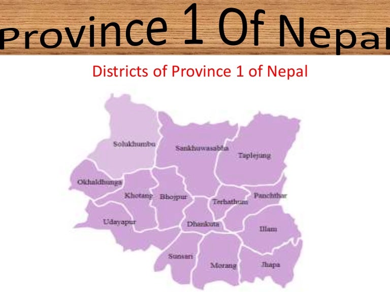 Map Of Province No 1 Of Nepal Province 1 Of Nepal