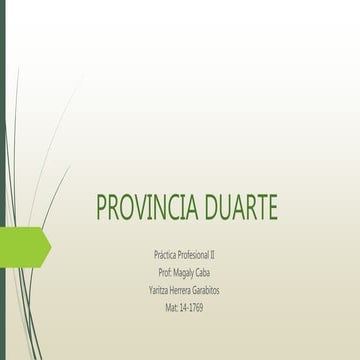 Provincia Duarte | PPTX