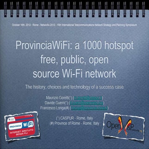 Provinciawifi IEEE Networks 2012