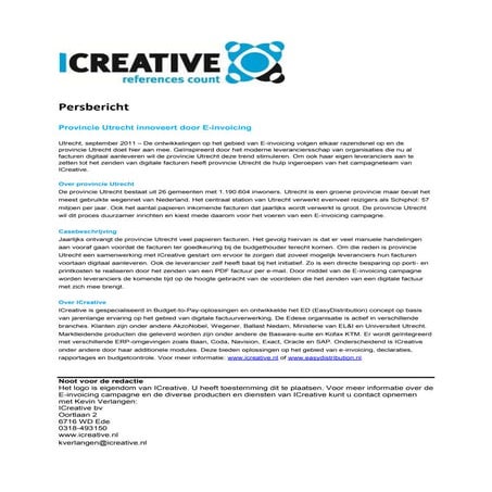 Provincie utrecht innoveert door e invoicing