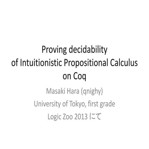 Proving Decidability of Intuitionistic Propositional Calculus on Coq
