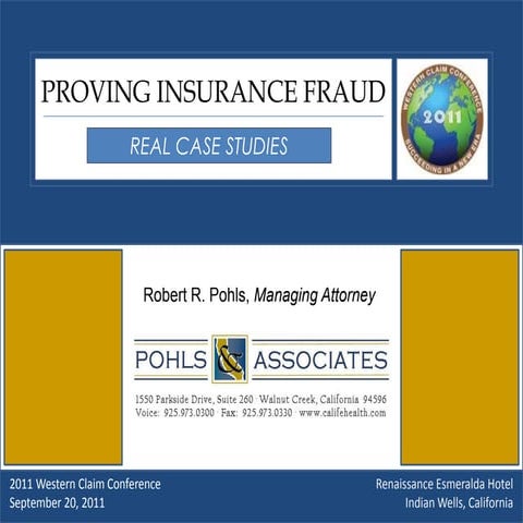 Health insurance fraud presentation | PPTX