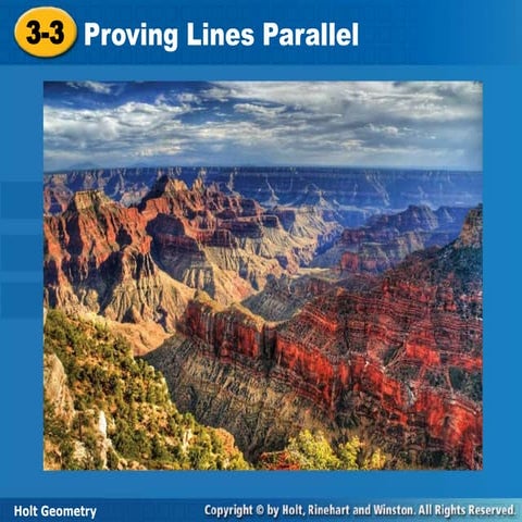 Proving lines parallel