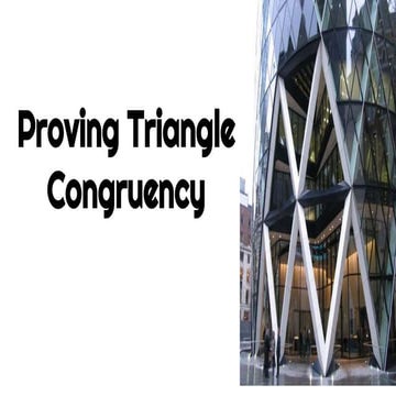 Proving triangle congruency