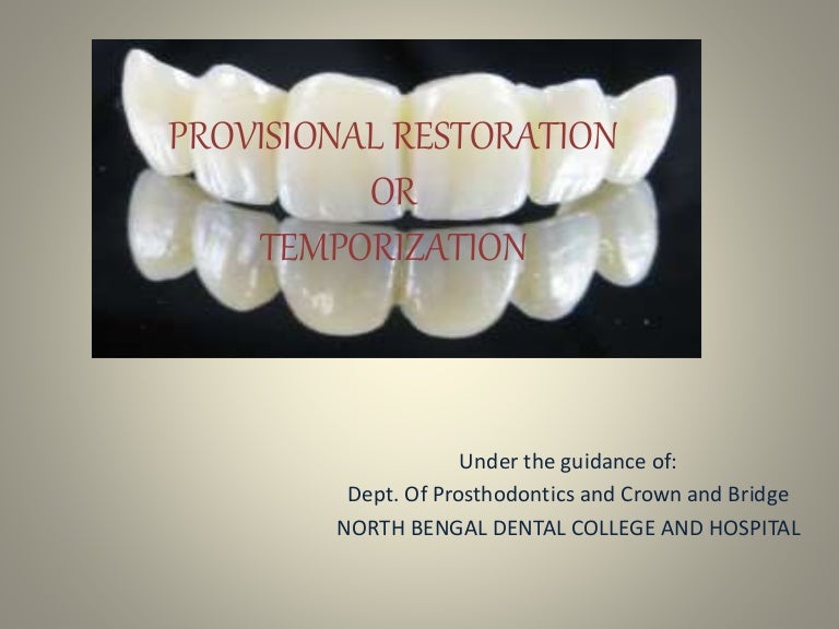 Provisional restoration