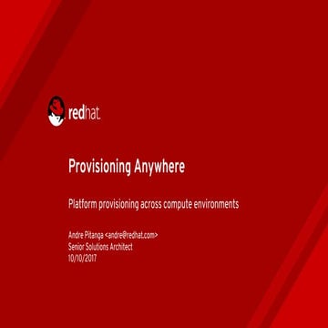 New Jersey Red Hat Users Group Presentation: Provisioning anywhere