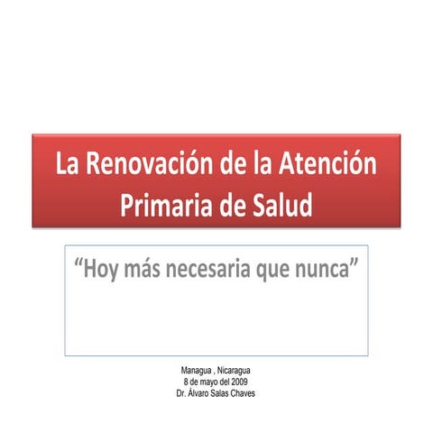 Atencion primaria en salud | PPTX