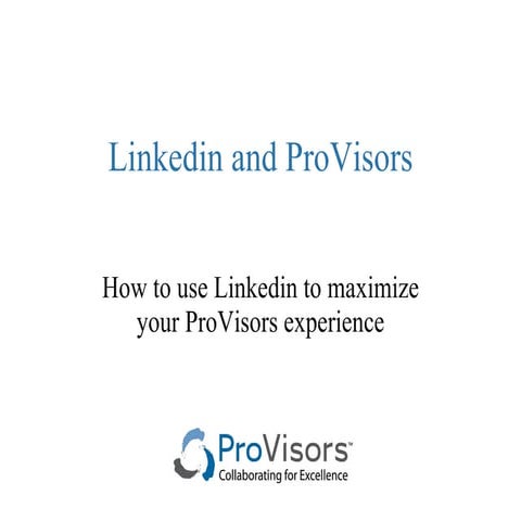 Pro Visors&amp;Linkedin
