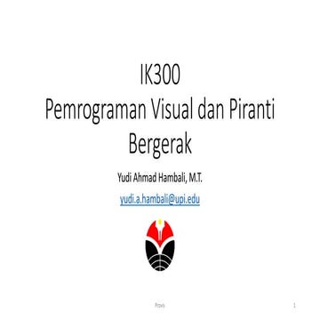 Pemrograman Mobile Unit 2 : Dasar-dasar Flutter | PDF