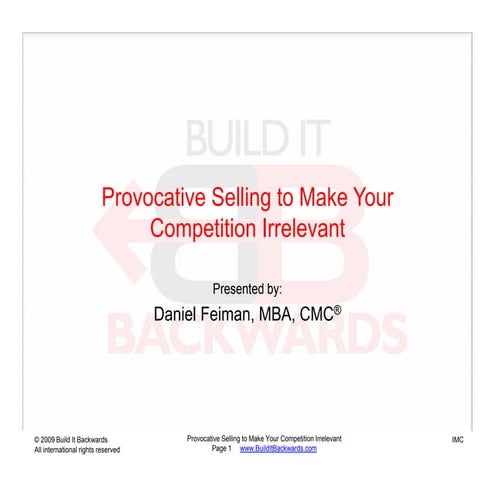 Provocative selling imc-2