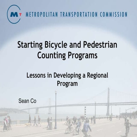 Starting Bicycle and Pedestrian Counting Programs