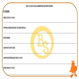 Proxecto infantil a vaca