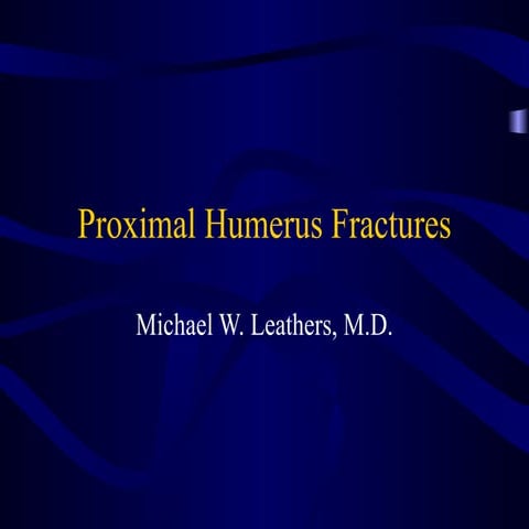 Prox humerus fx for leathers