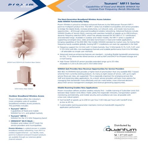 Proxim Tsunami Mp11 Series(www.quantumwimax.com)