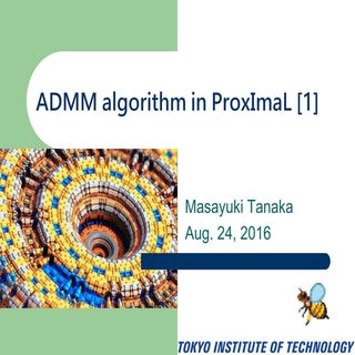 ADMM algorithm in ProxImaL 