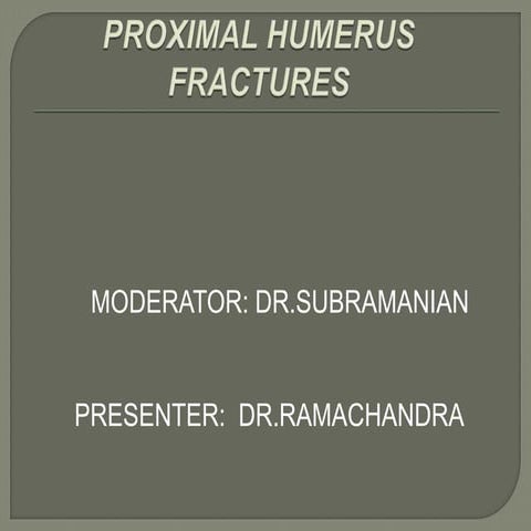 Proximal humerus fractures by krr