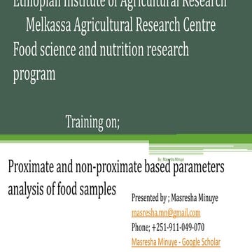 Proximate and non-proximate  parameters analysis of food.pptx