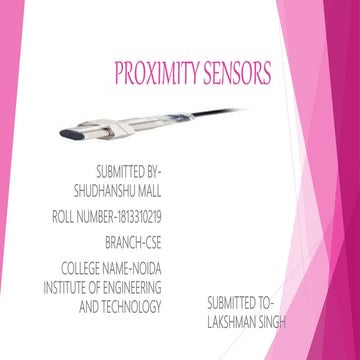 Proximity sensors | PPTX image.