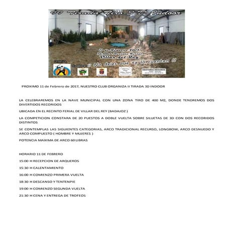 Proximo 11 febrero de 2017