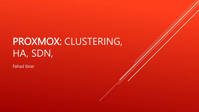 Proxmox Clustering with CEPH
