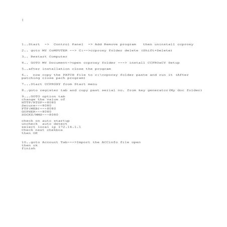 ccProxy installation method