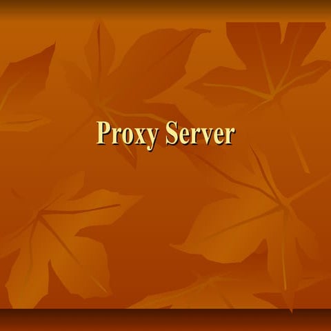 Proxy server
