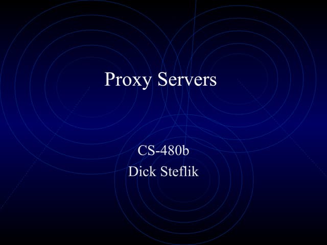 Proxy servers