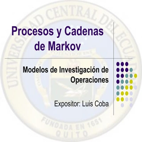 Procesos y Cadenas de Markov
