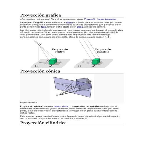 Proyección gráfica dibujo | DOC