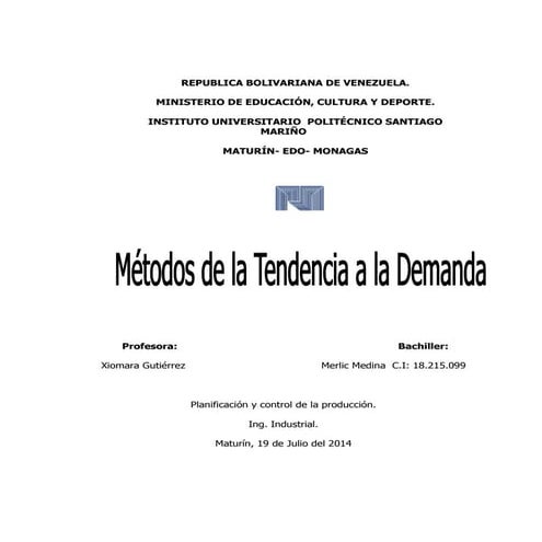 Proyeccion de la demanda