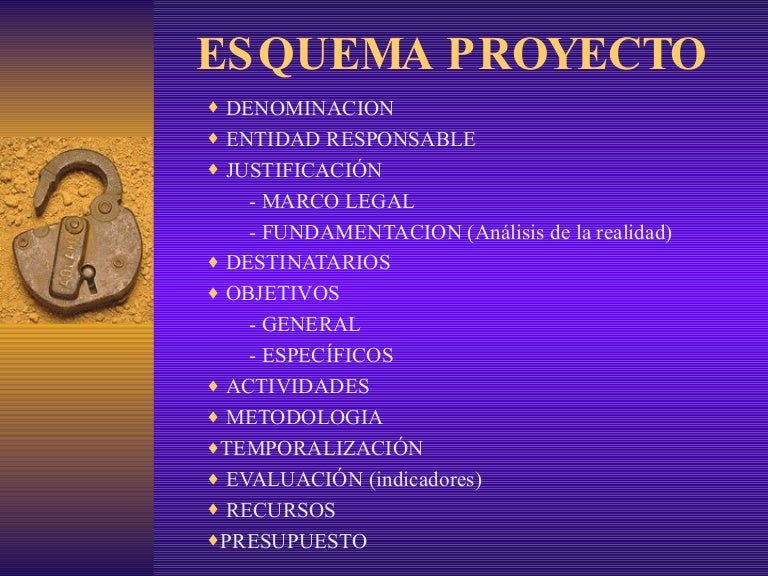 ESQUEMA DE UN PROYECTO