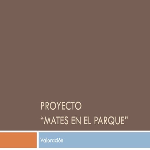 Evaluación de un proyecto