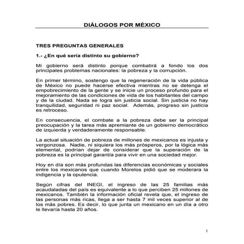 Proyecto Alternativo De Nacion